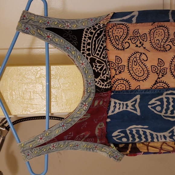 Vintage Sacred Threads Maxi Slip Drss With Side Slips Sz S - Picture 1 of 13